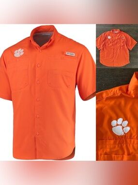 Men's Columbia Orange Clemson Tigers
PFG Tamiami Shirt Size XL X-Large EUC